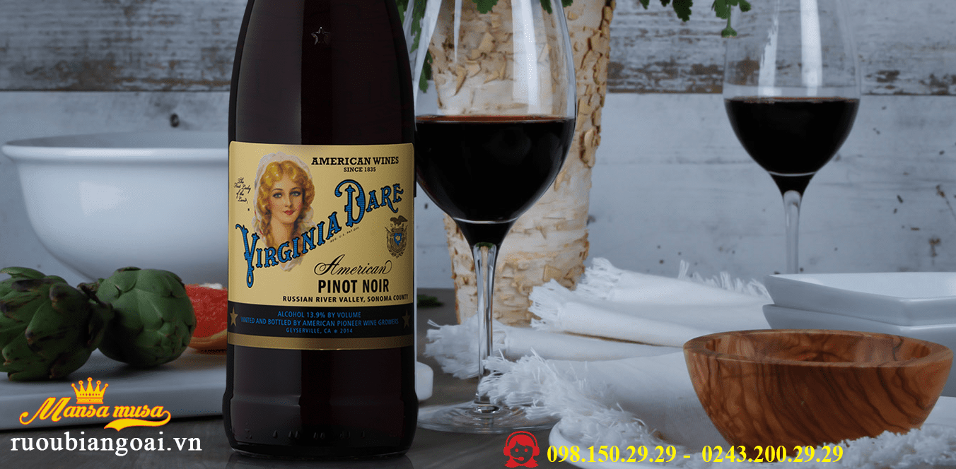 Vang Virginia Dare Pinot Noir 2015