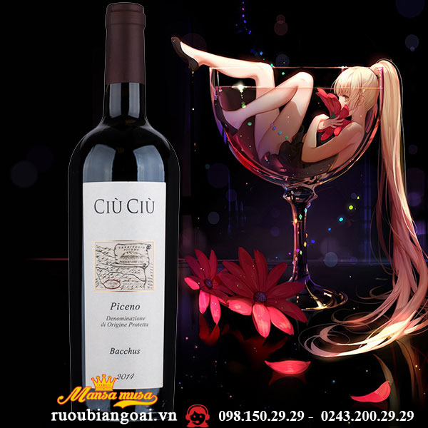 Rượu vang Cìu Cìu Piceno Bacchus - Rượu vang Ý