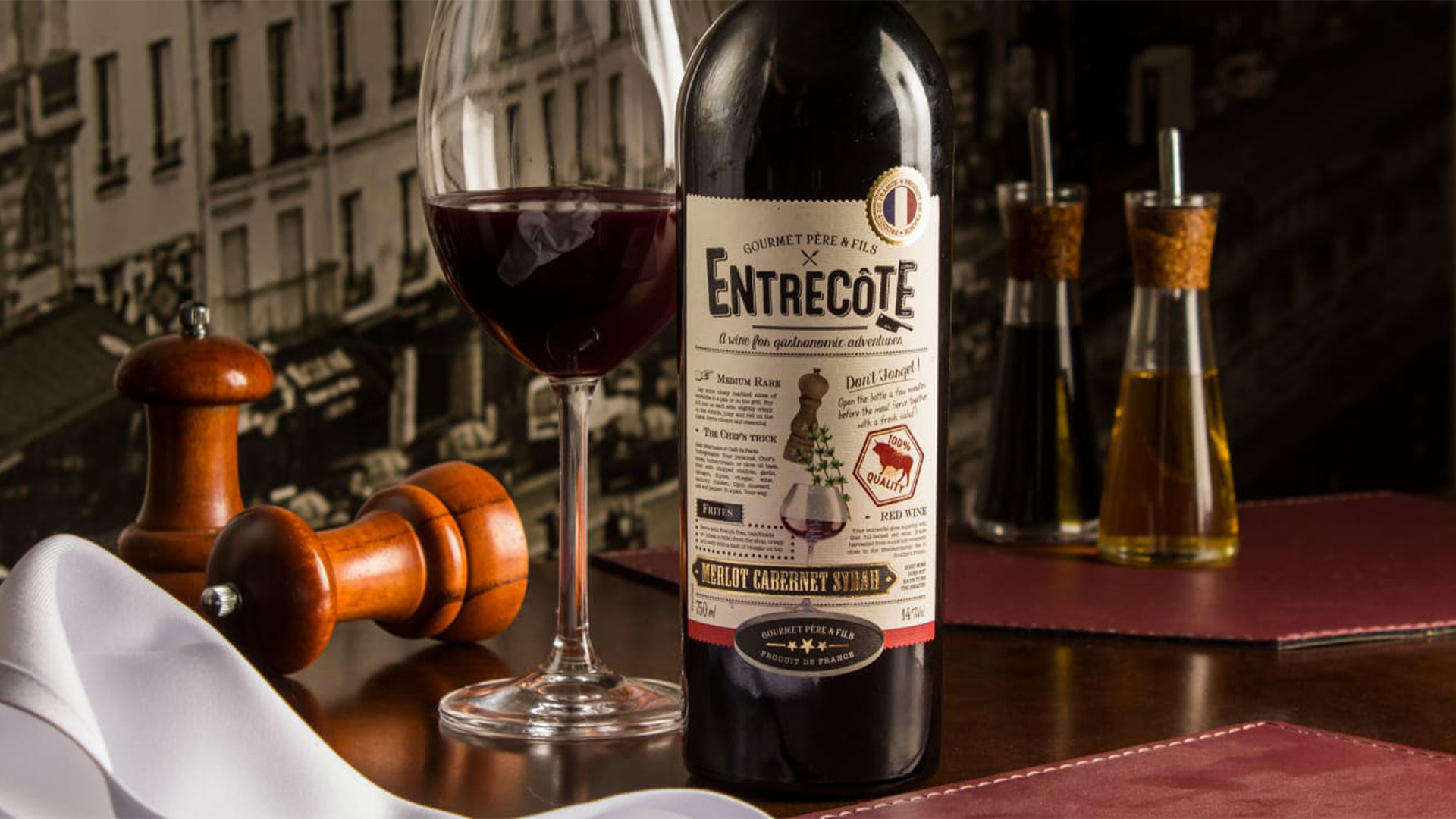 Rượu Vang Pháp Entrecote Merlot Cabernet Sauvignon 1,5L