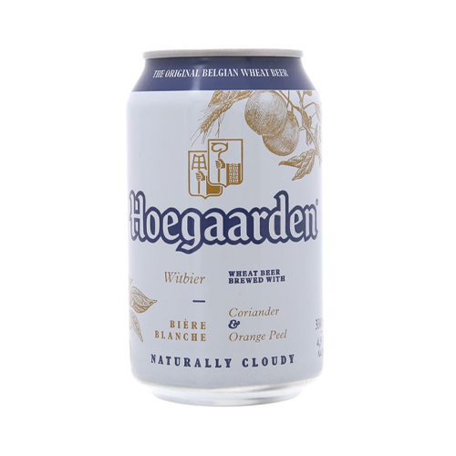 Bia Hoegaarden White 4.9% – Lon 330ml – Thùng 24 Lon