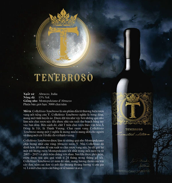 Rượu vang tenebrosso limited edition -1