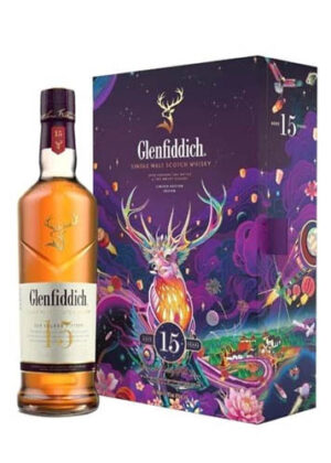 rượu whisky glenfiddich 15 năm - hộp quà tết 2022
