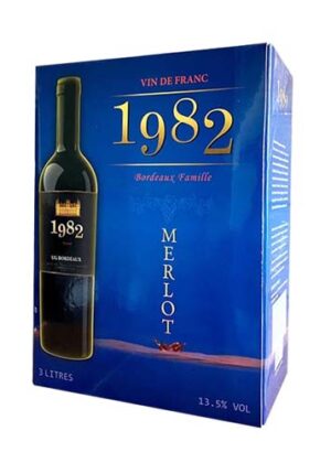 Rượu vang Pháp 1982 Merlot Hộp 3 lít
