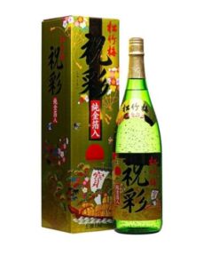 Rượu Sake vảy vàng chai xanh- SAKE MẶT TRỜI ĐỎ TAKARA 1,8 lit