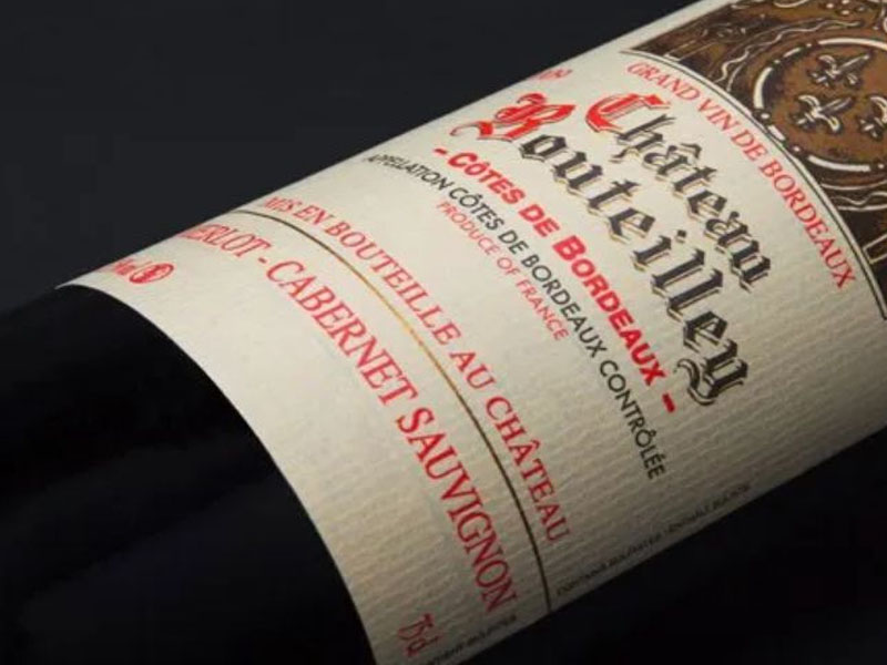 rượu vang đỏ chateau bouteilley cotes de bordeaux 375 ml