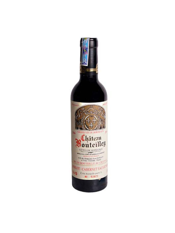 rượu vang đỏ chateau bouteilley cotes de bordeaux 375 ml