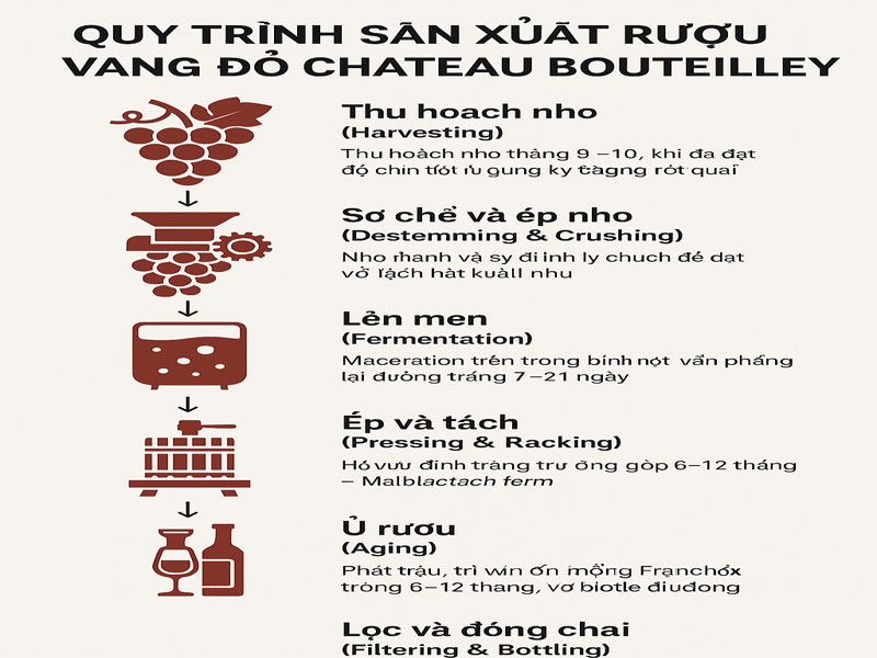 rượu vang đỏ chateau bouteilley cotes de bordeaux 375 ml