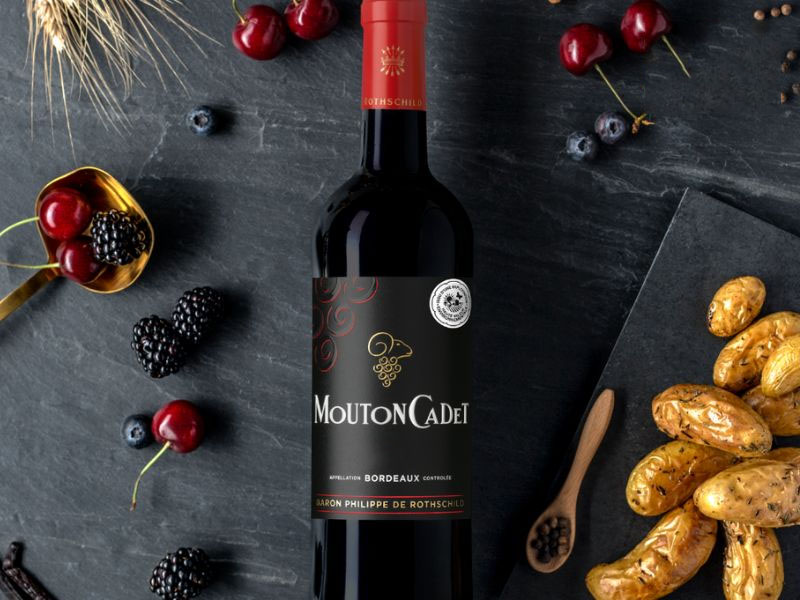rượu vang đỏ mouton cadet red 375 ml