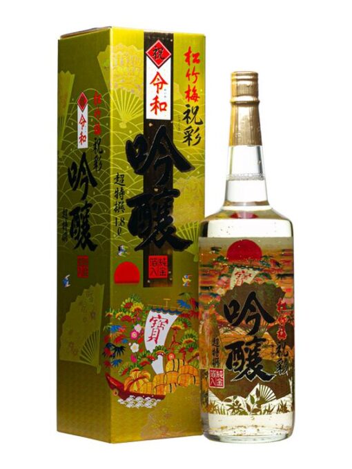 Rượu Sake vảy vàng chai trắng – Sake mặt trời TAKARA 1,8L