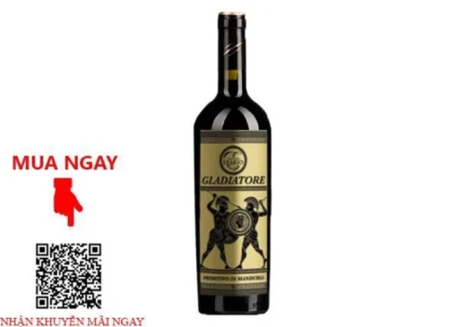 Rượu vang ý gladiatore primitivo di manduria