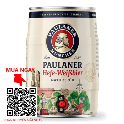 Bia bom paulaner hefe weissbier 5,5%