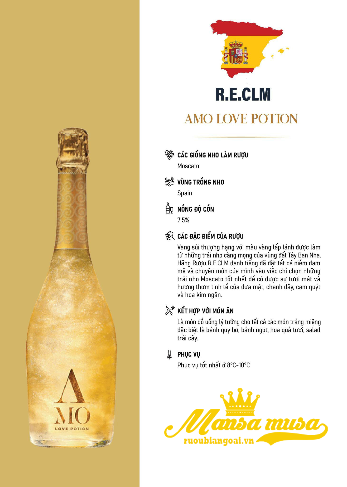 Rượu AMO love Potion Sparkling