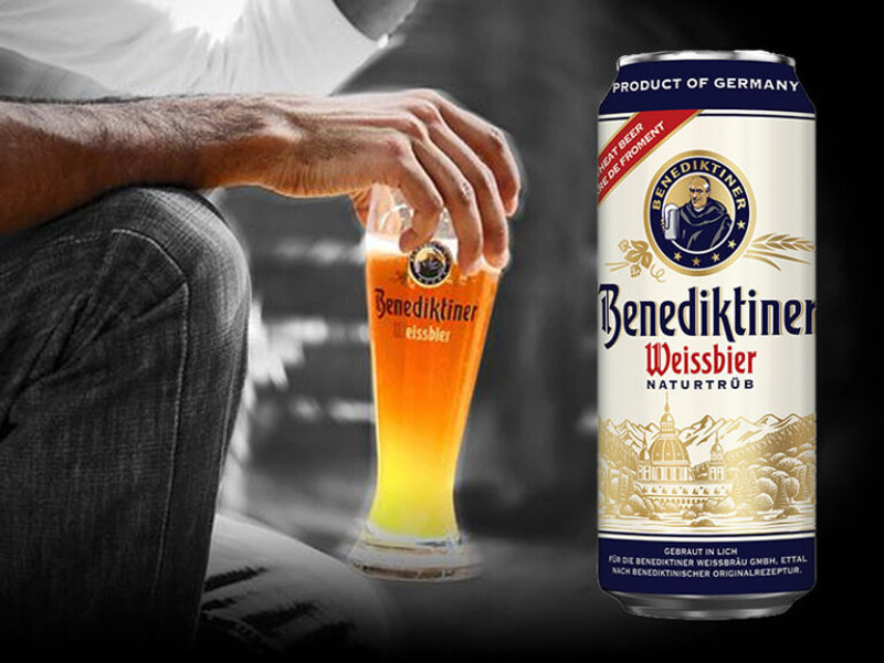 bia đức benediktiner weissbier – lon 500ml