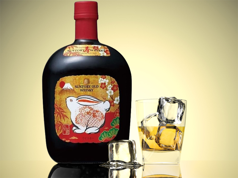 rượu suntory old whisky linh vật thỏ