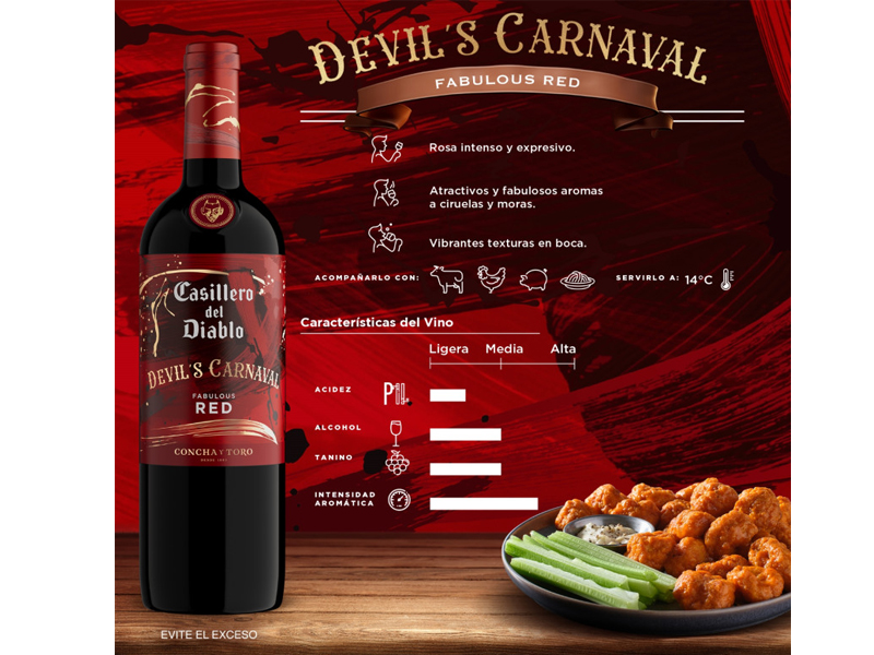 rượu vang casillero del diablo devils carnaval fabulous red 