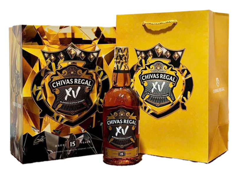 rượu whisky chivas 15 năm (hộp quà tết 2025)