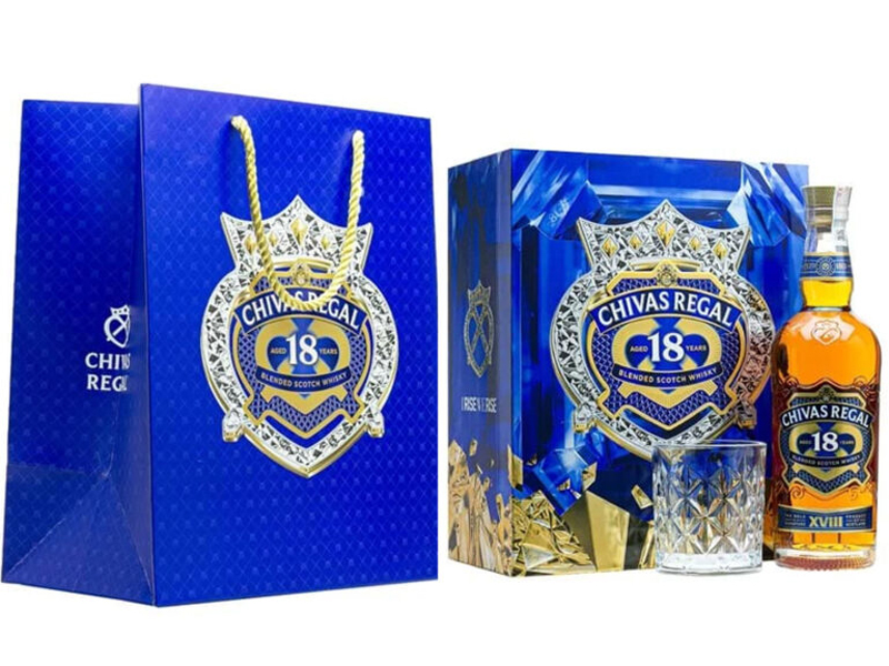 rượu whisky chivas 18 năm (hộp quà tết 2025)