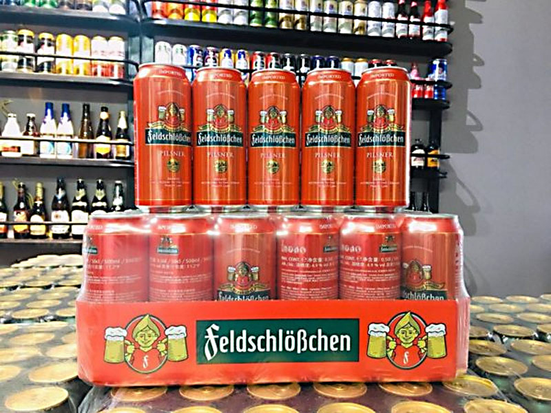 bia đức feldschlobchen pilsner 4.9% lon 500ml