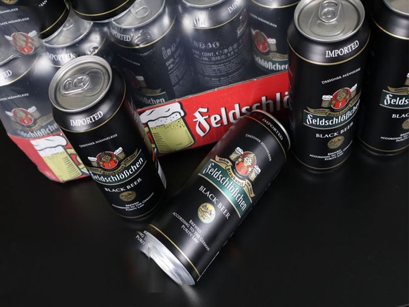 bia đức feldschlobchen schwarzebier 5% lon 500ml