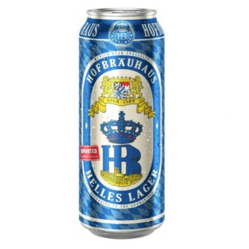 Bia đức hb helles lager 4,9% lon 500ml