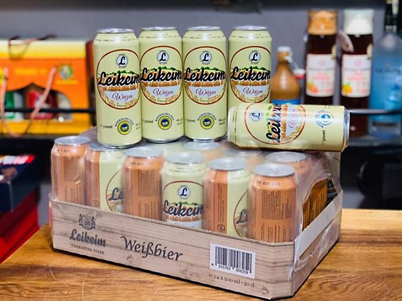 bia đức leikeim weizen 5.4% lon 500m
