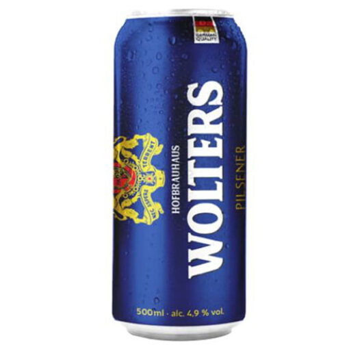 bia đức wolters pilsener 4.9% lon 500ml