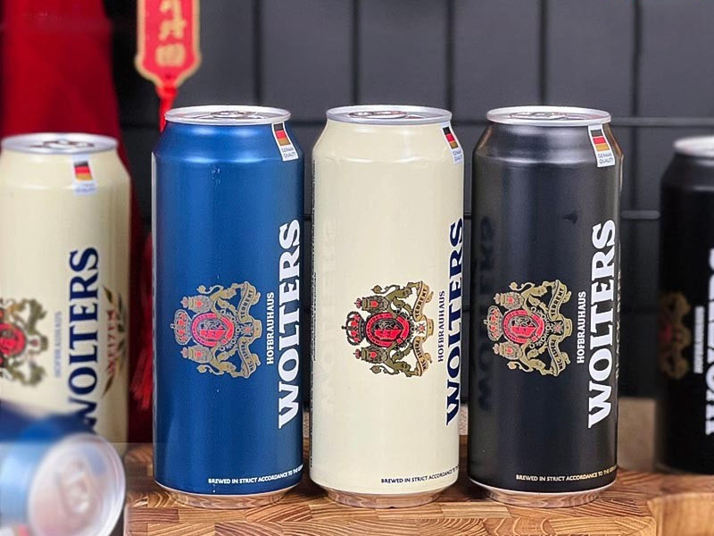 bia đức wolters pilsener 4.9% lon 500ml