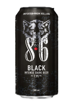 Bia hà lan 8.6 black 7.9% lon 500ml