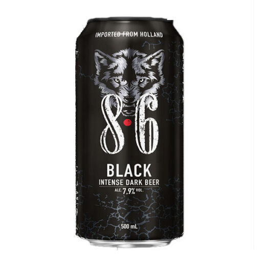 Bia hà lan 8.6 black 7.9% lon 500ml