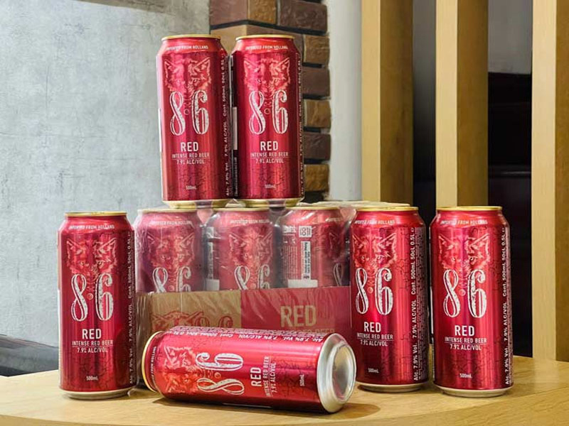 bia hà lan 8.6 red 7.9% lon 500m