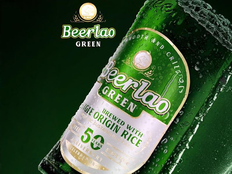 bia lao xanh beerlao green 4.6% chai 330ml