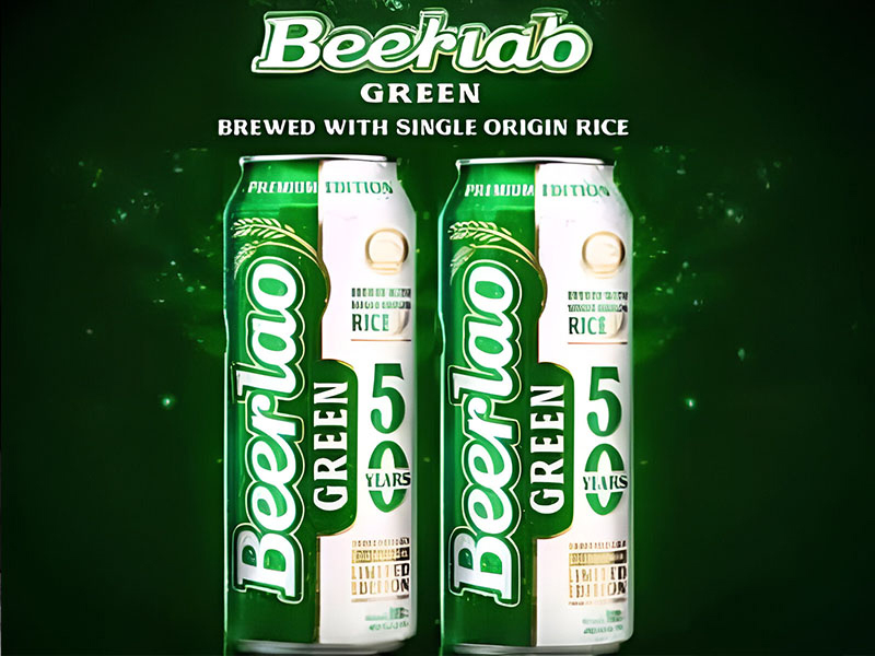 bia lao xanh beerlao green 4.6% lon 500ml