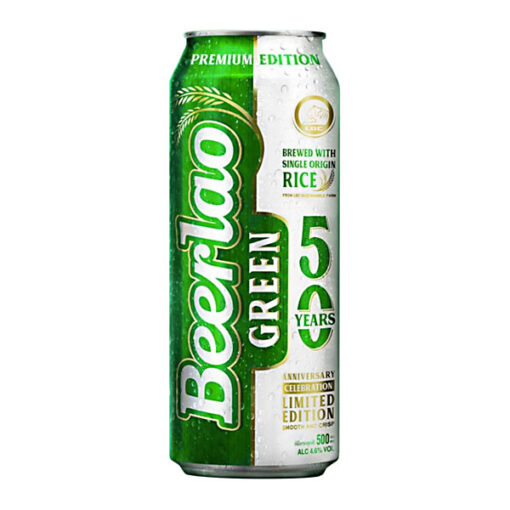 Bia lào xanh beerlao green 4.6% lon 500ml