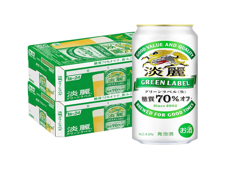 bia nhật kirin tanrei green label 4.5% – lon 350ml