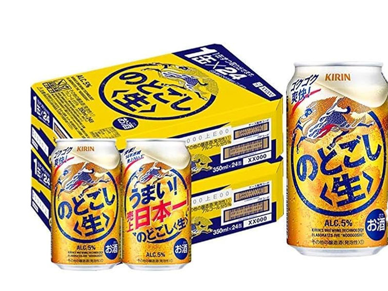bia nhật nodogoshi raw kirin 5% lon 350ml