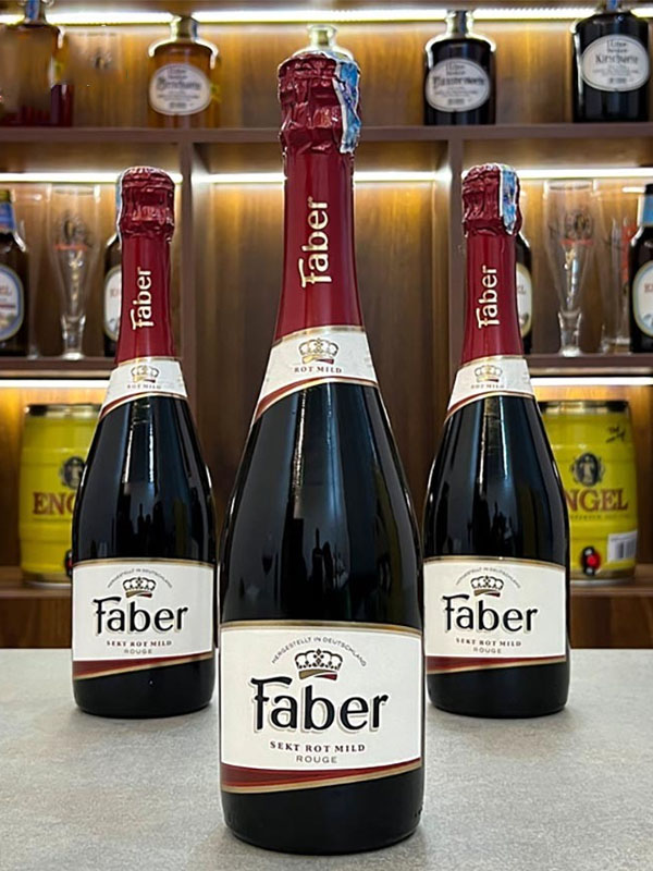 rượu vang faber sekt rot mild rouge đức