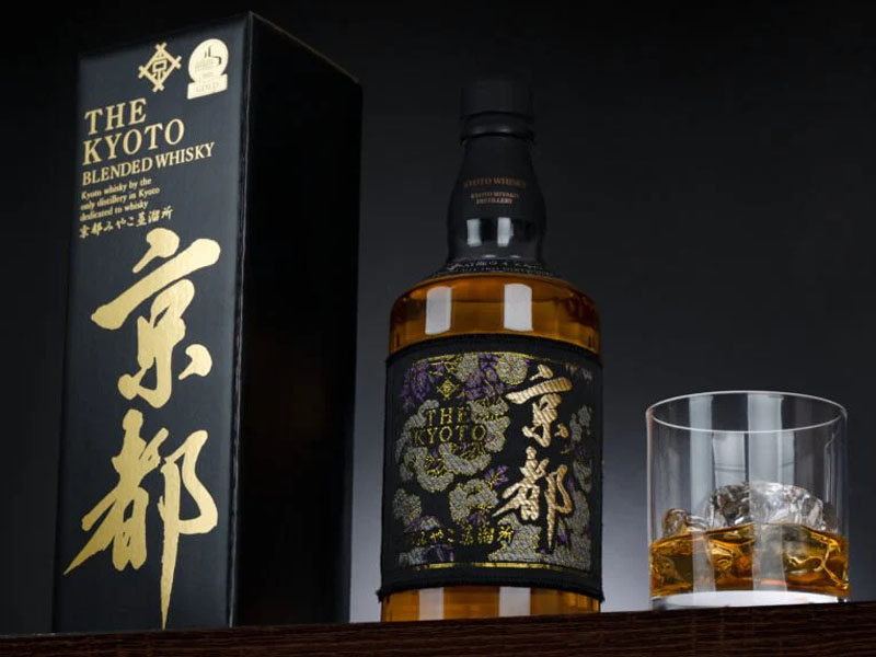 rượu whiskey kyoto nishijin ori kuro obi black