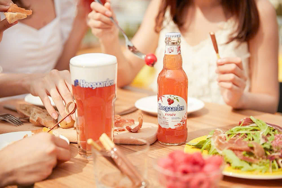 bia hoa quả hoegaarden: rosée, peach, mua chính hãng giá tốt