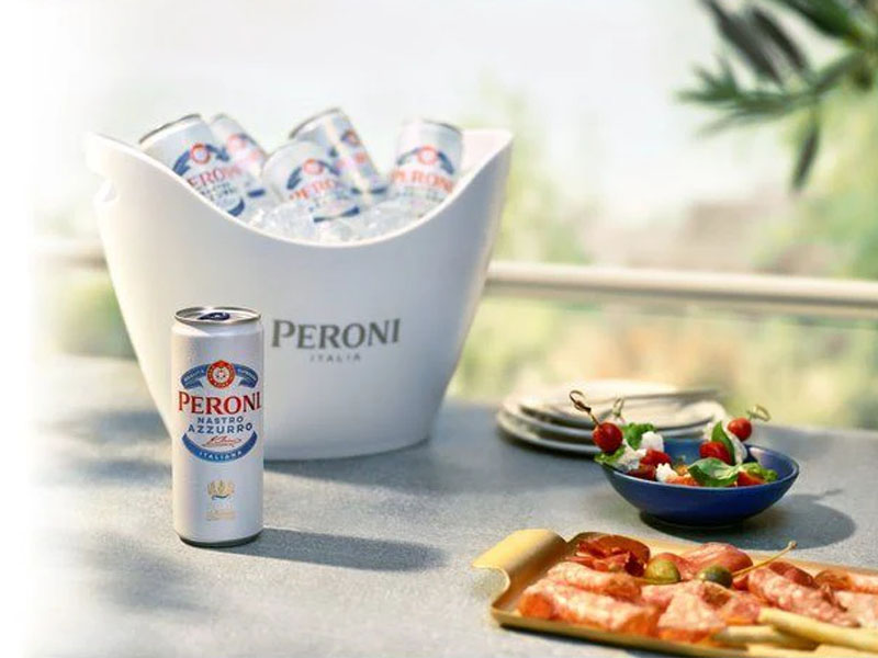 bia lon peroni nastro azzurro