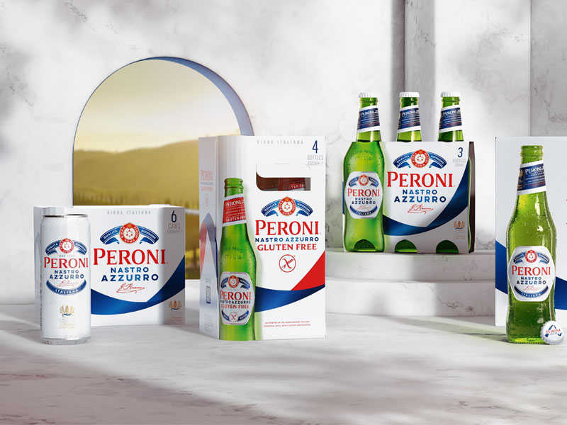 bia lon peroni nastro azzurro
