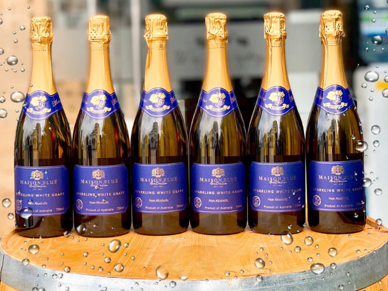 rượu vang không cồn úc sparkling white grape
