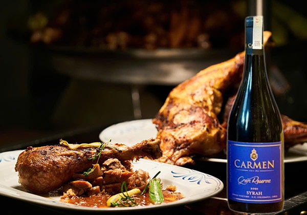 kết hợp món ăn hoàn hảo với carmen gran reserva syrah