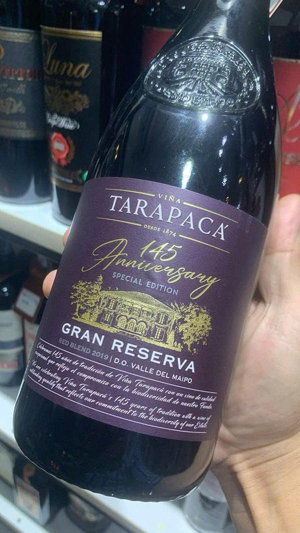 lịch sử vang tarapaca gran reserva 145th anniversary