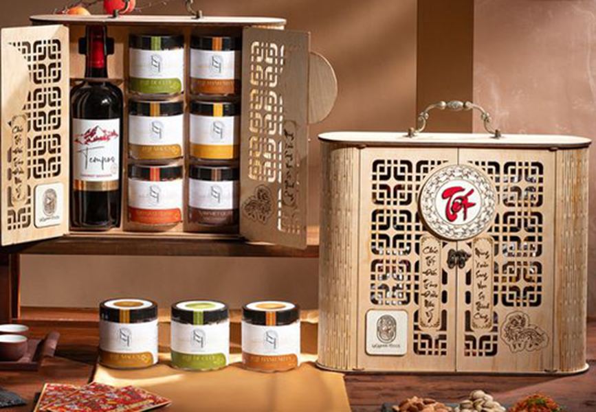 top hộp quà rượu vang đôi (2 chai) dưới 800k tại cầu giấy