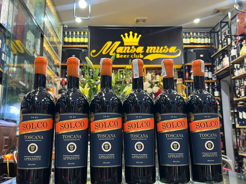 vang ý piccini solco appassimento: quà tặng sang trọng