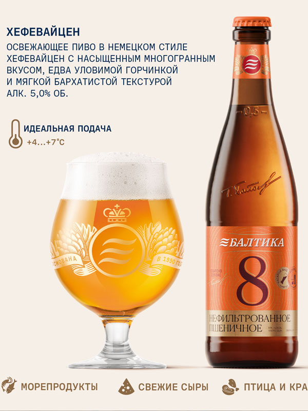 bia chai nhẹ không lọc baltika lúa mỳ số 8 đại phát