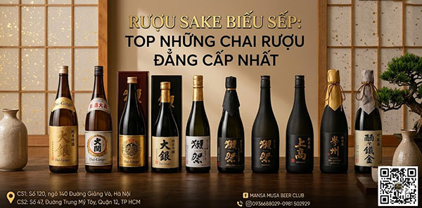 Rượu sake biếu sếp: Top những chai rượu đẳng cấp nhất